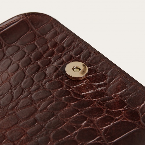 Pitzi Bag S, brown croco | Balagan Studio