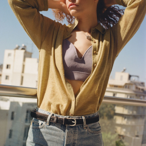 Pasek №6, ciemny brąz z włosiem | Balagan Studio