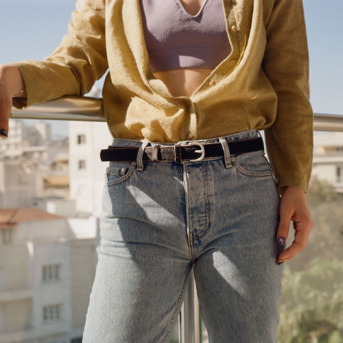 Belt №6, deep brown pony | Balagan Studio