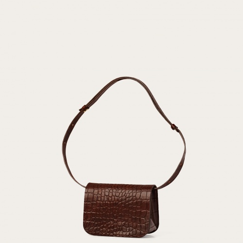 Pitzi Bag S, brown croco | Balagan Studio