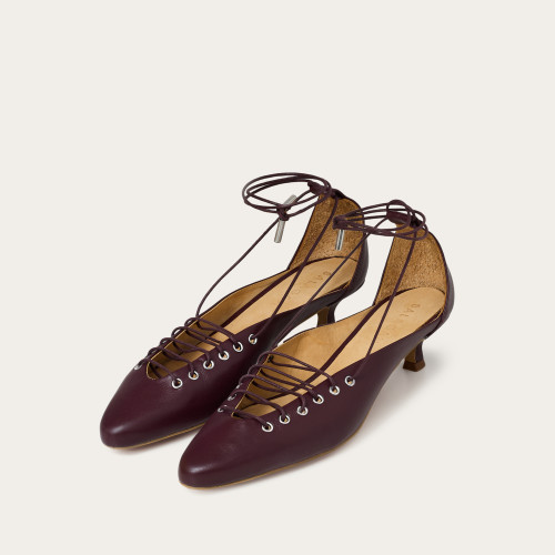 Linda czółenka, burgund | Balagan Studio