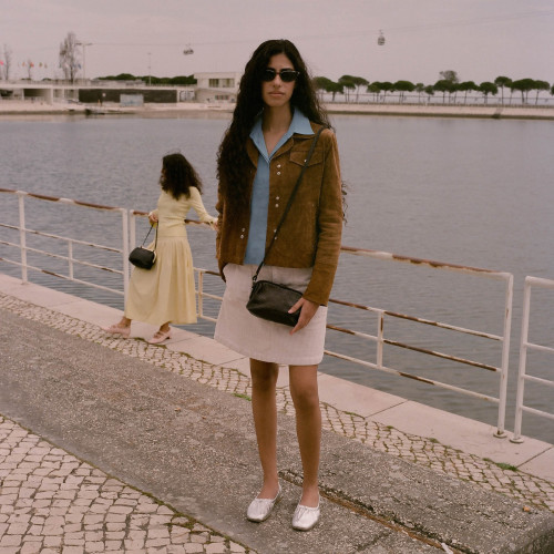 Rofe torebka S, brązowy wzór krokodyla | Balagan Studio