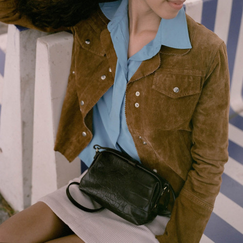 Rofe Bag S, brown croco | Balagan Studio