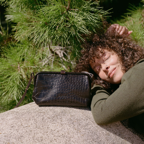 Rofe Bag M, brown croco | Balagan Studio