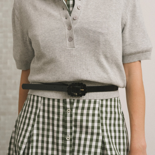 Belt №8, glossy black | Balagan Studio