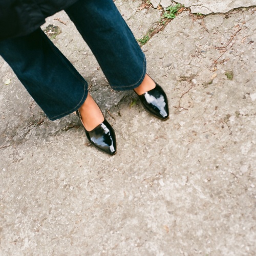 Viva czółenka, czarny połysk | Balagan Studio