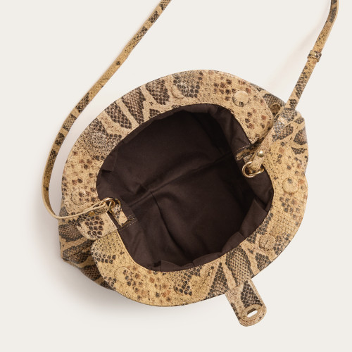 Tola Bag M, beige python pattern | Balagan Studio