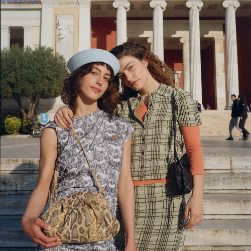 Tola Bag M, beige python pattern | Balagan Studio