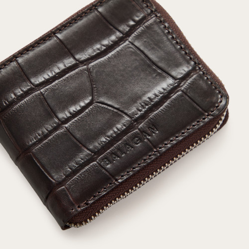 Kis Wallet, brown croco | Balagan Studio