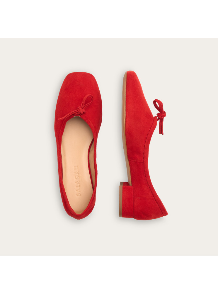 Pina Heels, red suede | Balagan Studio