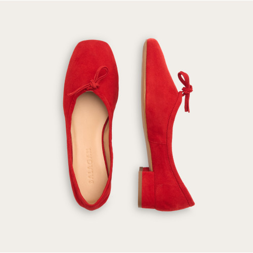 Pina Heels, red suede | Balagan Studio