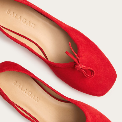Pina Heels, red suede | Balagan Studio