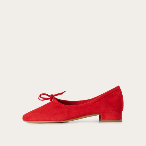 Pina Heels, red suede | Balagan Studio