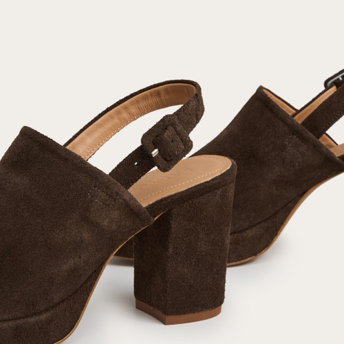 Bette Sandals, dark chocolate velvet | Balagan Studio