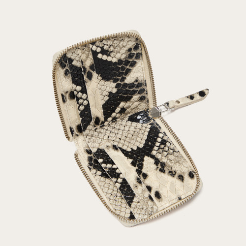 Kis Wallet, off white python pattern | Balagan Studio
