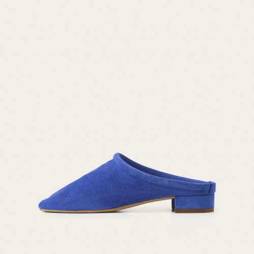 Clementine Slides, cornflower velvet | Balagan Studio