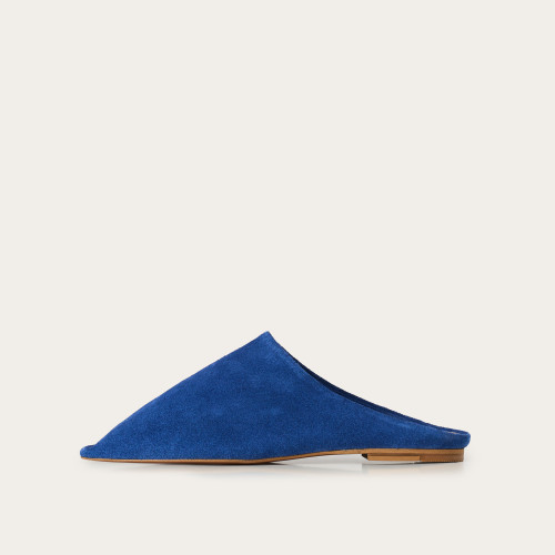 Bayit klapki, chabrowy welur | Balagan Studio