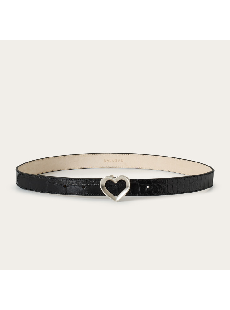 Love Belt, black croco | Balagan Studio