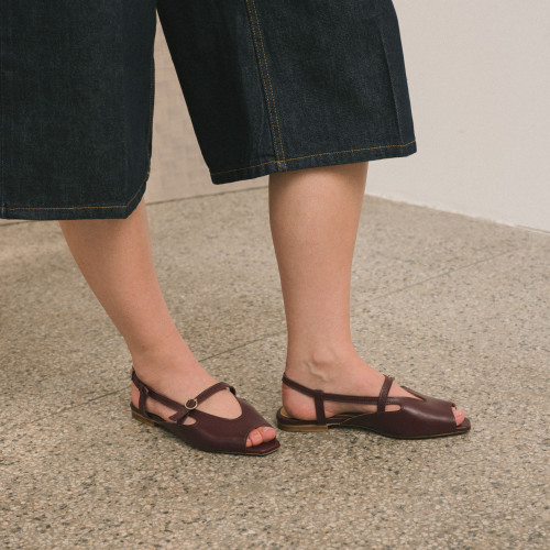 Athena Sandals, burgundy | Balagan Studio