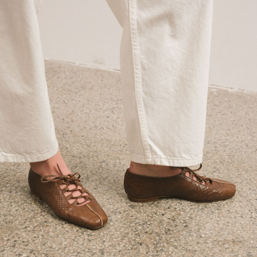 Roma baleriny, karmelowy wzór krokodyla | Balagan Studio