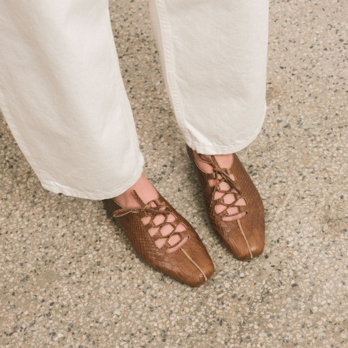 Roma baleriny, karmelowy wzór krokodyla | Balagan Studio