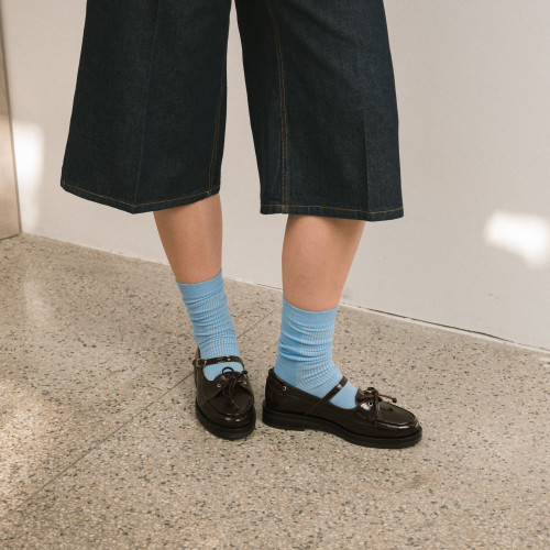 Josie Flats, glossy brown | Balagan Studio