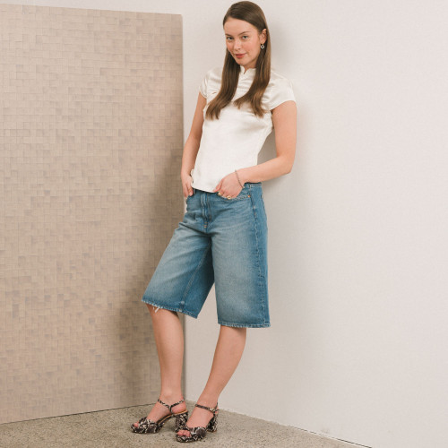 Bianca sandały, brązowy wzór pytona | Balagan Studio