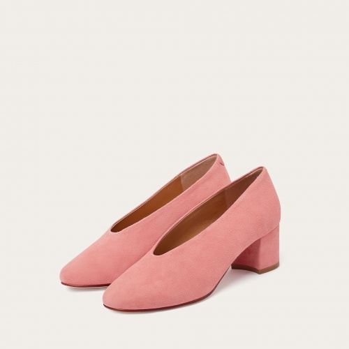 Leilot Heels, pink suede OUTLET | Balagan Studio