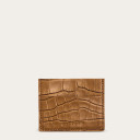 Card Holder, caramel croco