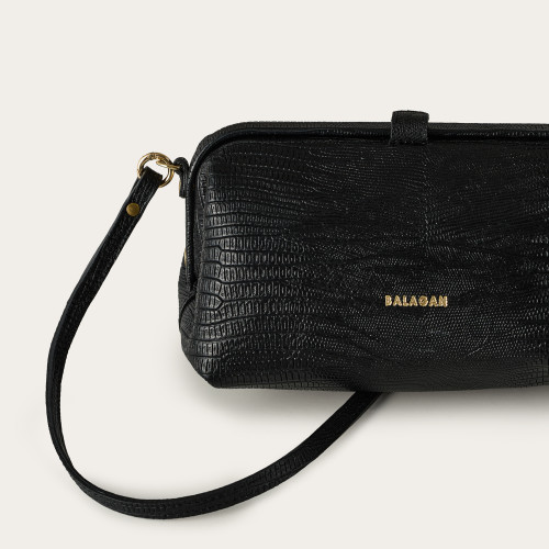 Rofe Bag M, black lizard | Balagan Studio