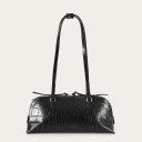 Ella Bag M, black croco