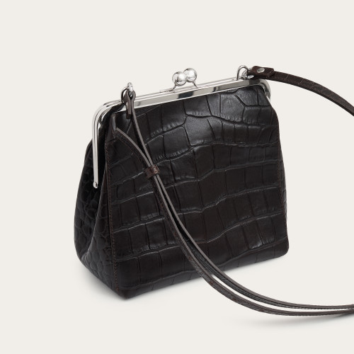 Lavinia Bag M, brown croco | Balagan Studio