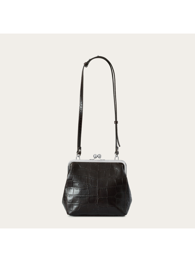 Lavinia Bag M, brown croco | Balagan Studio