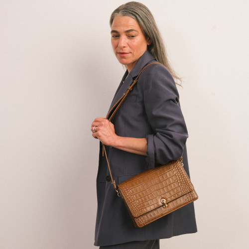 Jubilee Bag M, caramel croco | Balagan Studio