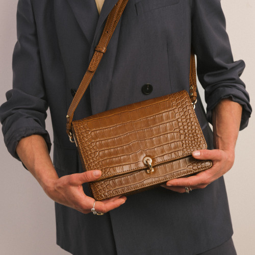 Jubilee Bag M, caramel croco | Balagan Studio