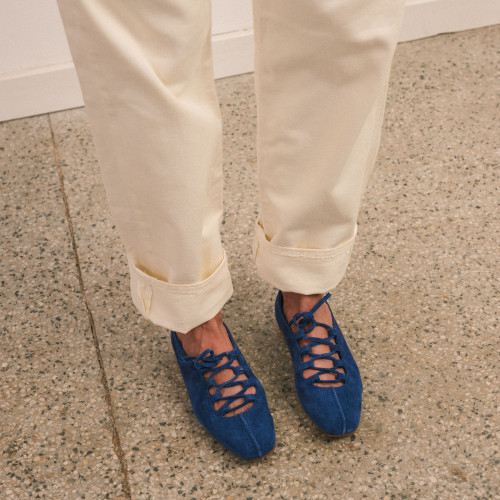 Roma Ballerina, cornflower velvet | Balagan Studio