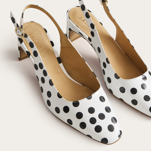 Veronica Pumps, black & white dots | Balagan Studio