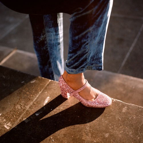 Dora High Heels, pink glitter | Balagan Studio