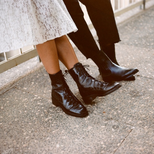 Tzava Boots, black croco | Balagan Studio