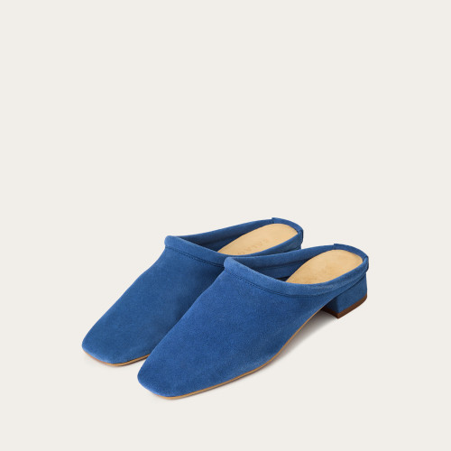 Clementine Slides, cornflower velvet | Balagan Studio