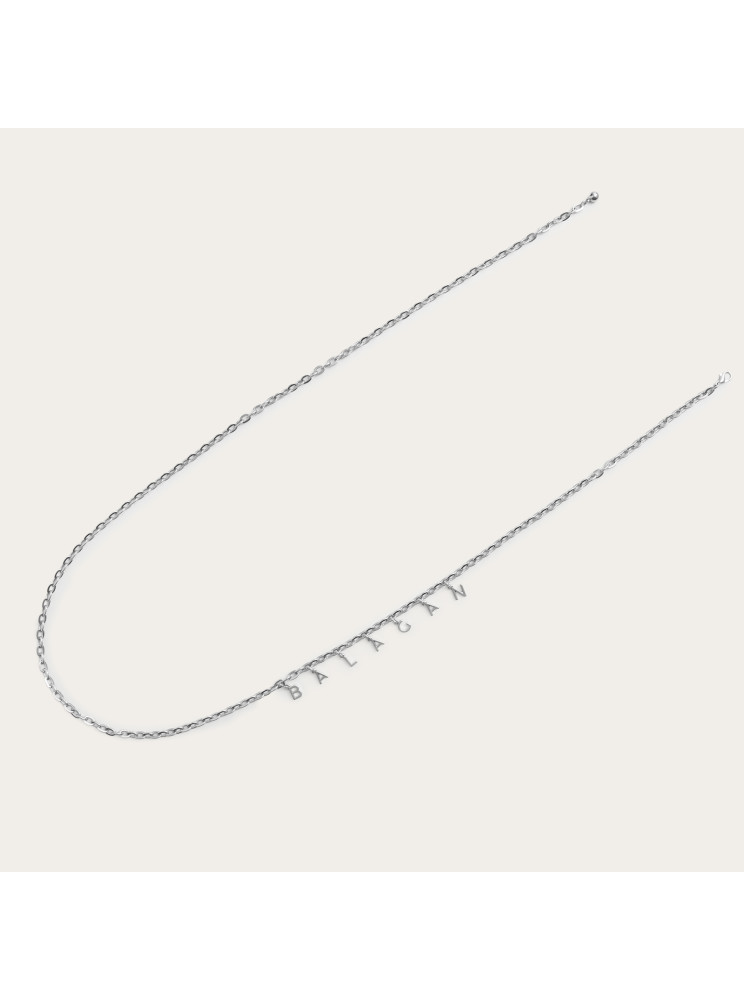 Chain Belt with BALAGAN inscription, silver | Balagan Studio