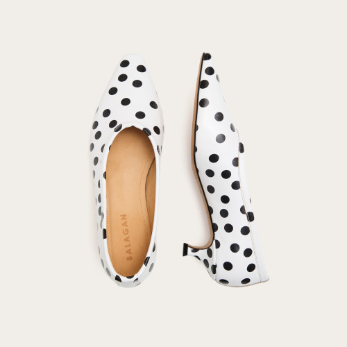 Basel Pumps, black & white dots | Balagan Studio