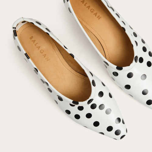 Basel Pumps, black & white dots | Balagan Studio
