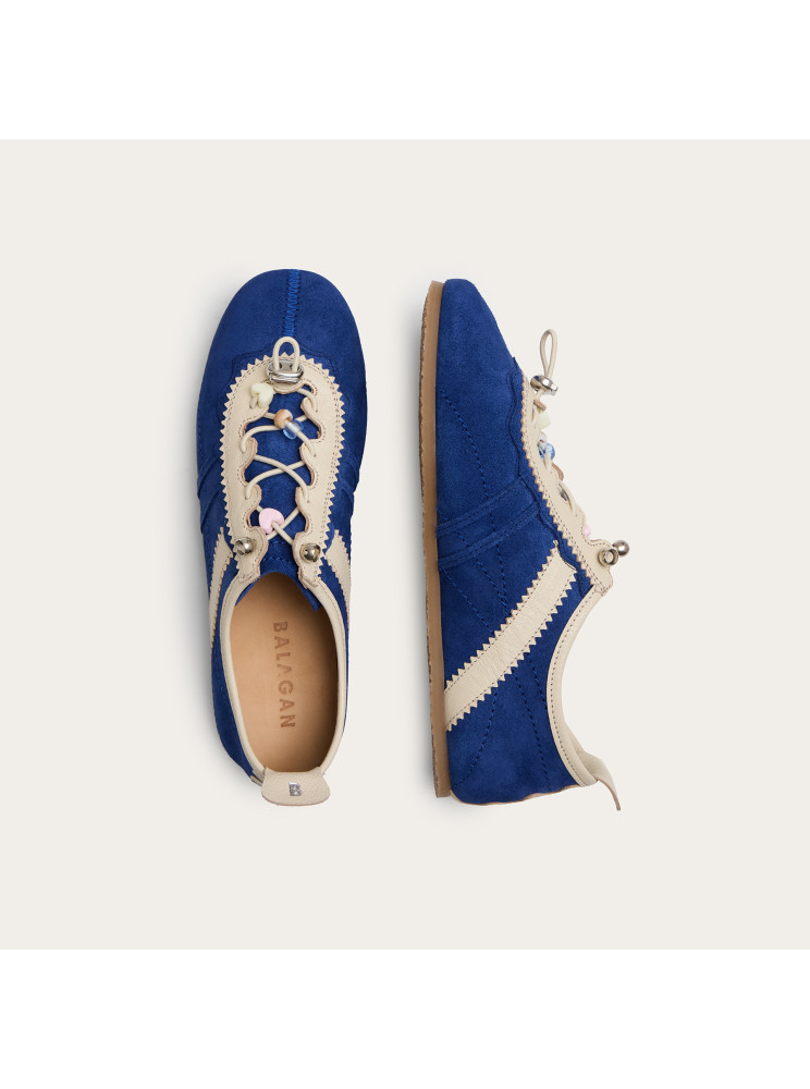 Gent sneakersy, chabrowy welur | Balagan Studio