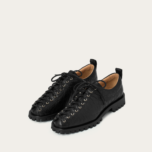 Riff Flats, black alligator pattern | Balagan Studio