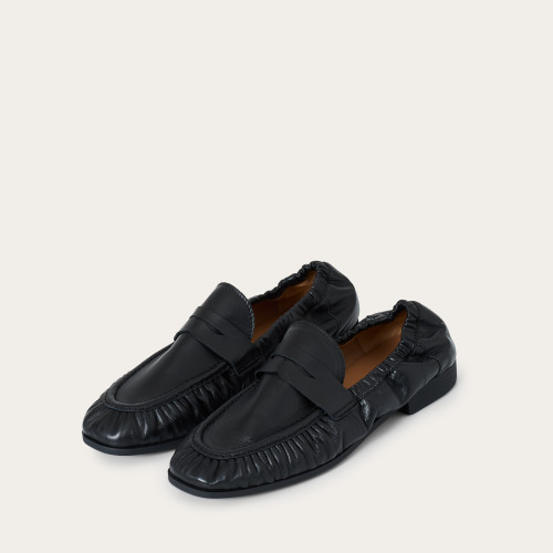 Claudia mokasyny, czarny | Balagan Studio