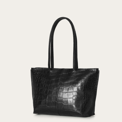 Esek Bag XL, black croco | Balagan Studio