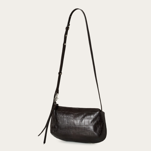 Marianne Bag M, brown croco | Balagan Studio