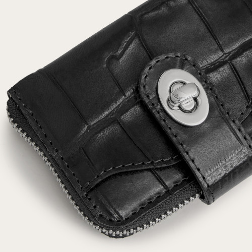 Rev purse, black croco| Balagan Studio