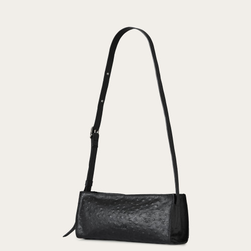 Minnie Bag S, black ostrich pattern | Balagan Studio